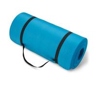 Amazon Basics Esterilla de yoga extragruesa de 2.5 cm con correa de transporte, Agua