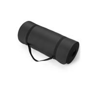 Amazon Basics Esterilla de yoga extragruesa de 2.5 cm con correa de transporte, Negro