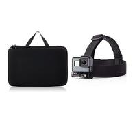 Amazon Basics - Estuche Grande de Transporte para GoPro + Montura para Cabeza