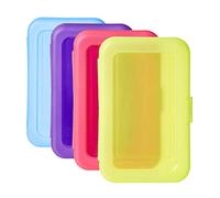 Amazon Basics Estuche, paquete de 4, Multicolor, Sólido