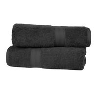 Amazon Basics Fade Resistant Towel Set, 2 Bath - Black by Amazon Basics