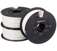 Amazon Basics Filamento para impresora 3D, ácido poliláctico (PLA), 1.75 mm, 3 cintas de 1 kg cada una, blanco