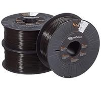 Amazon Basics Filamento para impresora 3D, ácido poliláctico (PLA), 1.75 mm, 3 cintas de 1 kg cada una, negro