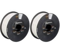 Amazon Basics Filamento para impresora 3D, ácido poliláctico (PLA), 1.75mm, cinta de 1 kg, blanco (Paquete de 2)
