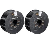 Amazon Basics Filamento para impresora 3D, plástico ABS, cinta de 1 kg, 1.75 mm, negro (Paquete de 2)