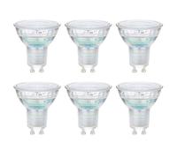 Amazon Basics Foco profesional LED GU10, 4,8 W (equivalente a 50W), blanco cálido, Regulable, juego de 6