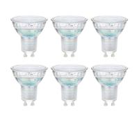 Amazon Basics Foco profesional LED GU10, 4,9 W (equivalente a 50 W), blanco frío, Regulable, 6 Unidad, Paquete de 1