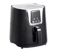 Amazon Basics Freidora de aire digital, compacta y multifuncional, Negro/Cromo, 4 l