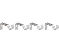 Amazon Basics Ganchos de Soporte de Pared Ajustables para Barra de Cortina, Resistentes, para Barra de 2,5cm, Juego de 2, níquel Plateado (Paquete de 2)