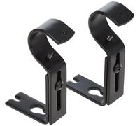 Amazon Basics Juego de 2 Soportes de Pared Ajustables, Color Negro