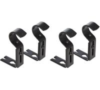 Amazon Basics Juego de 2 Soportes de Pared Ajustables, Color Negro (Paquete de 2)