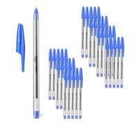 Amazon Basics Juego de bolígrafos, hogar, oficina, escuela, 1 mm, azul, paquete de 36