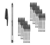 Amazon Basics Juego de bolígrafos, hogar, oficina, escuela, 1 mm, negro, paquete de 36