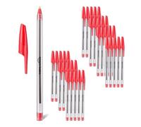 Amazon Basics Juego de bolígrafos, hogar, oficina, escuela, 1 mm, rojo, paquete de 36