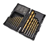 Amazon Basics Juego de brocas de HSS para metal, madera y plástico, 14 piezas, 1,5 - 10 mm