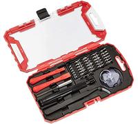 Amazon Basics Juego de destornilladores para reparación de electrónica de 32 piezas, Paquete de 1, Negro,rojo