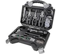 Amazon Basics Juego de herramientas de Metal para el hogar, 51 unidad, Negro