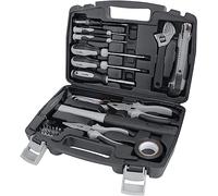 Amazon Basics Juego de herramientas para el hogar, Plástico, Negro/ Gris, 32 Unidad