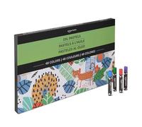 Amazon Basics - Juego de pasteles al óleo suaves para artistas, principiantes, estudiantes, profesores, 1 unidad, 48 colorese