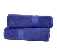 Amazon Basics Juego Toallas Baño 100% Algodón Toalla Ducha 70x140 cm, Azul Real, Pack 2 Unidades