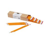 Amazon Basics Lápices 2HB de grafito con recubrimiento de madera, preafilados, sin manchas, punta de goma de borrar, escuela, niños, paquete de 30