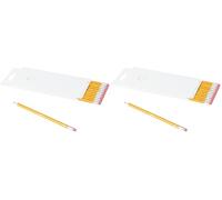 Amazon Basics Lápices HB de grafito con recubrimiento de madera, preafilados, sin manchas, punta de goma de borrar, escuela, niños, paquete de 24