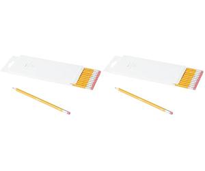 Amazon Basics Lápices HB de grafito con recubrimiento de madera, preafilados, sin manchas, punta de goma de borrar, escuela, niños, paquete de 24