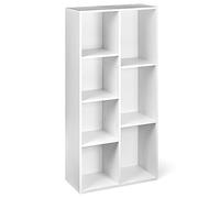Amazon Basics Libreria con 7 scomparti cubo, Bianco, 50 x 24 x 106 cm | scaffale per ufficio