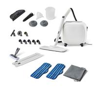 Amazon Basics Limpiador a Vapor Multiusos con 22 Accesorios, Depósito de 1,5L, 1500W, Blanco