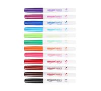 Amazon Basics Low Odor Ultra Fine Tip Dry Erase White Board Markers, Assorted Colors, 12-Pack