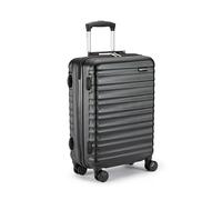 Amazon Basics Maleta de Cabina Rígida - Equipaje de Mano ABS Aprobado para Ryanair - Resistente a Arañazos y Ligera - 55 x 40 x 20cm - Negro