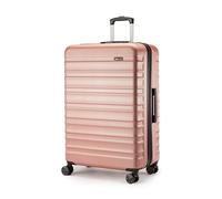Amazon Basics Maleta Rígida Grande - Equipaje de Viaje Extensible ABS con 4 Ruedas Dobles Giratorias - Resistente a Arañazos y Ligera - 78 x 52,6 x 32cm - Oro Rosa