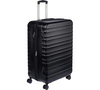 Amazon Basics Maleta Rígida Grande - Equipaje de Viaje Extensible ABS con 4 Ruedas Dobles Giratorias - Resistente a Arañazos y Ligera - 78 x 52,6 x 32cm - Negro