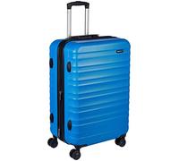 Amazon Basics Maleta Rígida Mediana - Equipaje de Viaje Extensible ABS con 4 Ruedas Dobles Giratorias - Resistente a Arañazos y Ligera - 68 x 45,1 x 28,6cm - Azul Claro