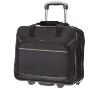 Amazon Basics Maletín para portátil con Ruedas de rápido Movimiento y Bolsillo Delantero accesible, Compatible con portátiles de hasta 15.6 Pulgadas (39.6cm), Negro