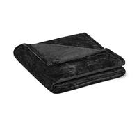 Amazon Basics Manta de Forro Polar Suave y Cálida para Sofá, 127 x 152 cm, Negro