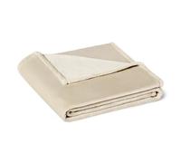 Amazon Basics Manta de Polar Suave y Mullida, Cálida, No Térmica para Sofá, 127cm x 152cm, Beige | Manta Suave, Mullida y Cálida para Sofá y Sillón