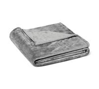 Amazon Basics Manta de Vellón Suave y Esponjosa, Manta Acogedora para Sofá sin Calor, 127cm x 152cm, Gris