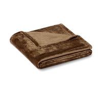 Amazon Basics Manta de Vellón Suave y Esponjosa, Manta Acogedora para Sofá sin Calor, 127cm x 152cm, Marrón