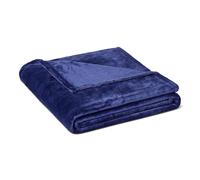 Amazon Basics Mantas para Sofás, Manta de Vellón Suave y Esponjosa, 127cm x 152cm, Azul Marino