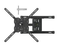 Amazon Basics Montaje en pared para TV, movimiento completo, con palanca de nivelado de instalación horizontal para televisión De 81,2 cm a 218,4 cm, Negro