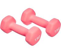 Amazon Basics Neopren Hanteln Gewichte, 3 kg, 1.5 kg ( Set of 2), Pink
