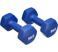 Amazon Basics Neoprene Dumbbell Pair, 10kgs (5 kg x 2 count), Blue
