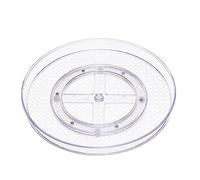 Amazon Basics Organizador de bandejas giratorias, transparente, 30.5 cm de diámetro y 2 unidad