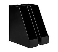 Amazon Basics Organizador de plástico, 2 Unidad, revistero, negro
