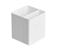 Amazon Basics Organizador de plástico, portabolígrafos, blanco