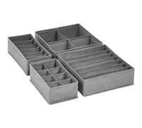 Amazon Basics Organizadores para ropa interior para cómoda, 4 Unidad, Gris