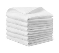 Amazon Basics Paños de Cocina de 100% Algodón Orgánico con Textura de Gofre - Ultraabsorbentes, Secado Rápido, Sin Pelusa, 38 x 64 cm, Pack de 6, Blanco