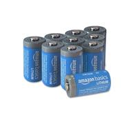 Amazon Basics - Paquete de 10 pilas de litio CR123A de 3 V, vida útil de 10 años