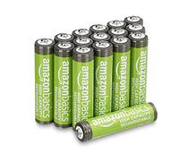 Amazon Basics paquete de 16 baterías AAA NiMH recargables de alta capacidad, 850 mAh, 1,2 V, se recargan hasta 500 veces, precargadas